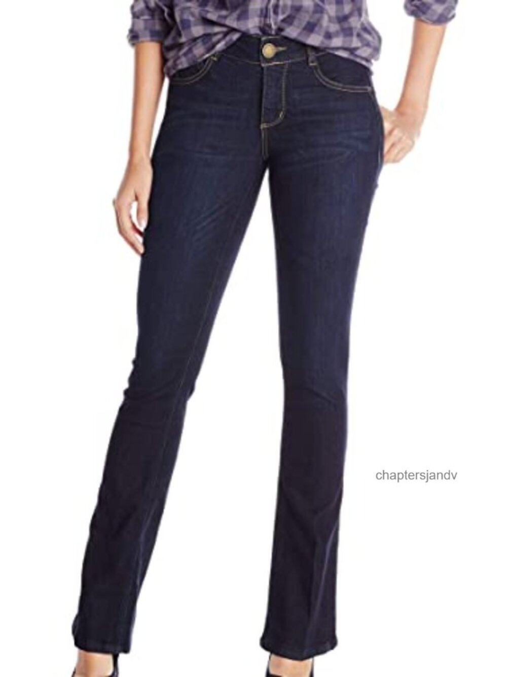 Mid Rise Boot Cut Jeans Super Stretch Slimming Casual Denim